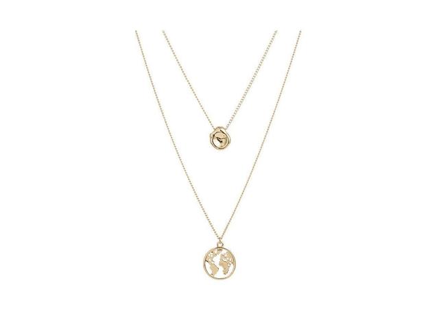 Layer Necklace with Globe Pendant for Women Product Image