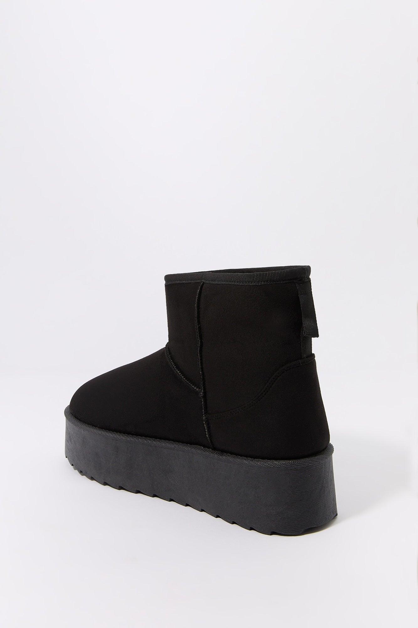 Platform Faux Fur Lined Booties Female Product Image