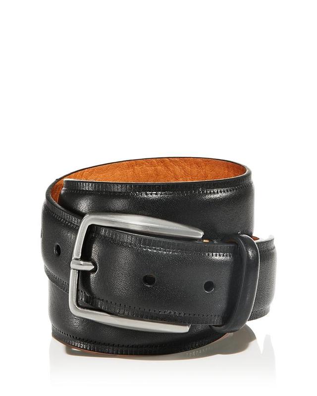 The Mens Store at Bloomingdales Mens Brushed Nickel Buckle Italian Leather Belt - 100% Exclusive Product Image