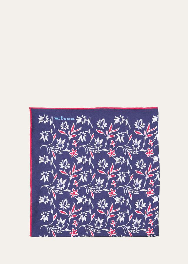 Mens Silk Floral Pocket Square Product Image