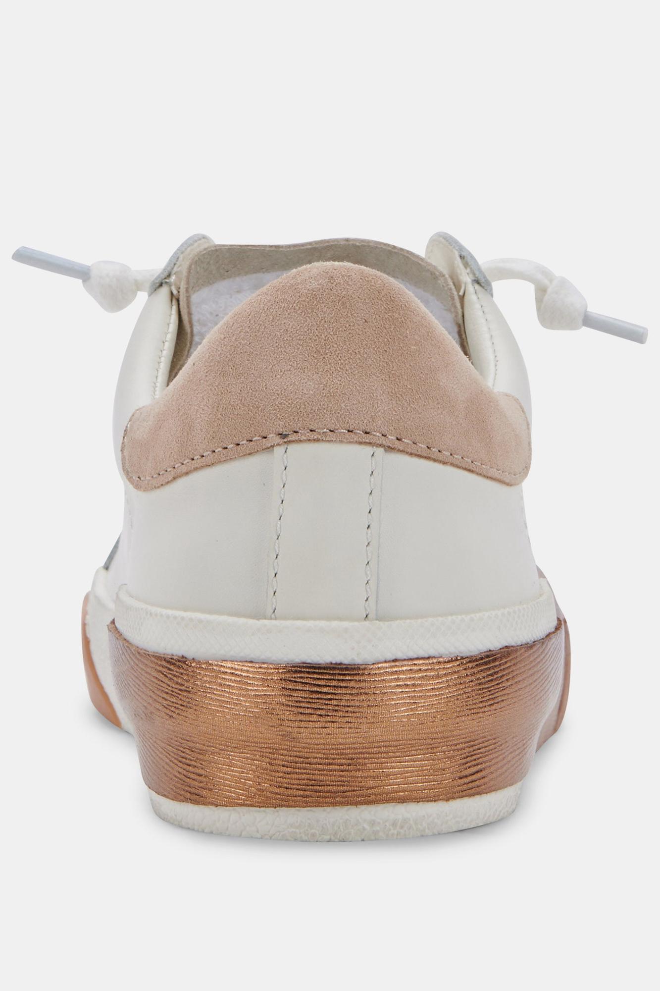 Zina Sneaker - White/Tan Leather Product Image