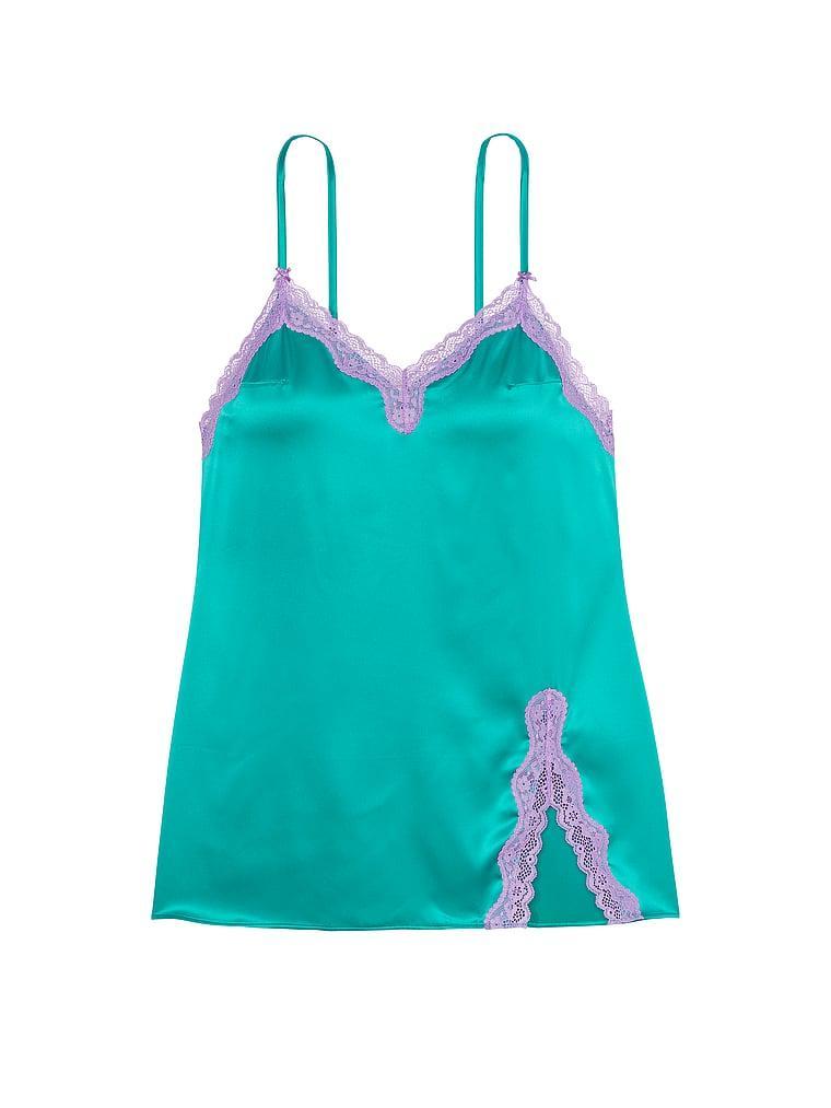 Tease Satin Lace-Trim Mini Slip Product Image