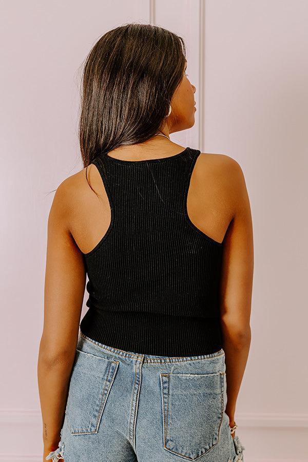 Express It Out Sculpt Top In Black Product Image