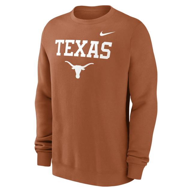 Texas Longhorns Primetime Primary Stack Nike Mens College Pullover Crew Product Image