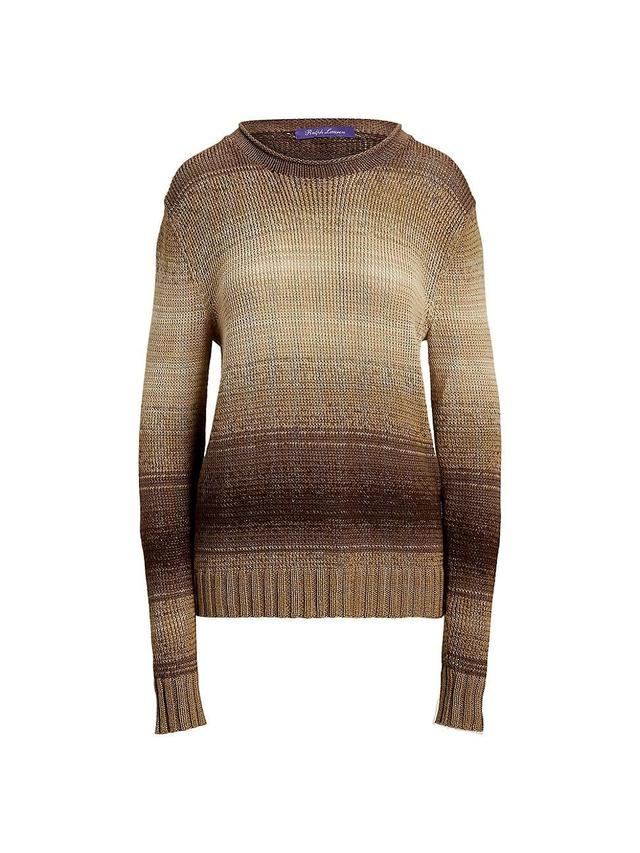 Womens Ombr Linen-Blend Sweater Product Image