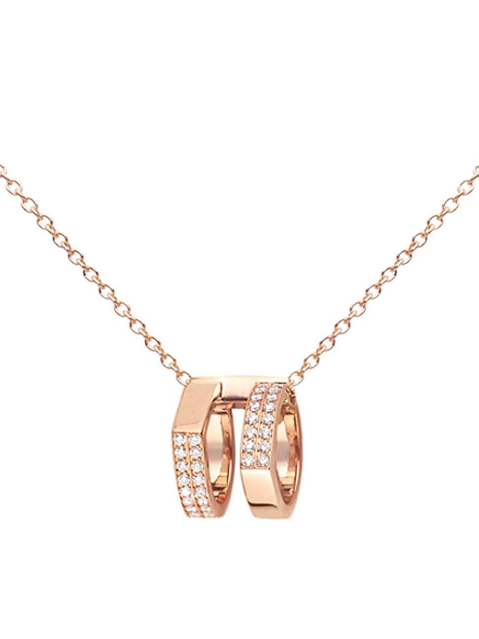 Antifer 18K Rose Gold & Diamond Two-Row Pendant Necklace Product Image