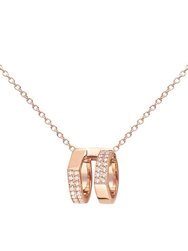 Antifer 18K Rose Gold & Diamond Two-Row Pendant Necklace Product Image