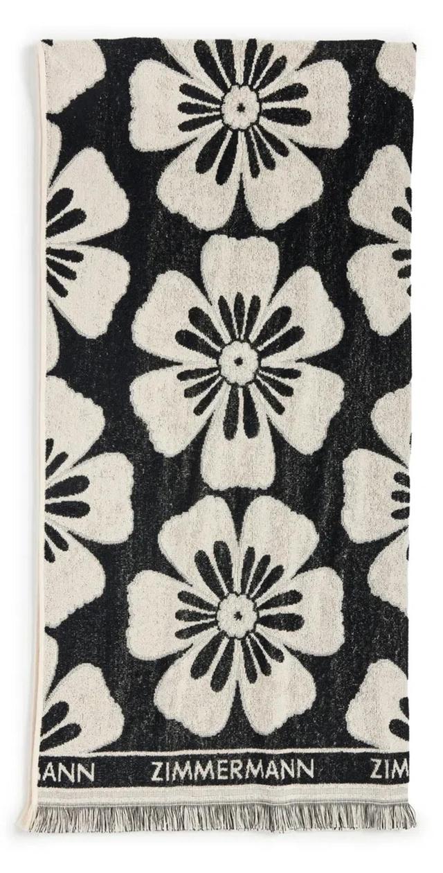 Jacquard Towel Black/cream Product Image