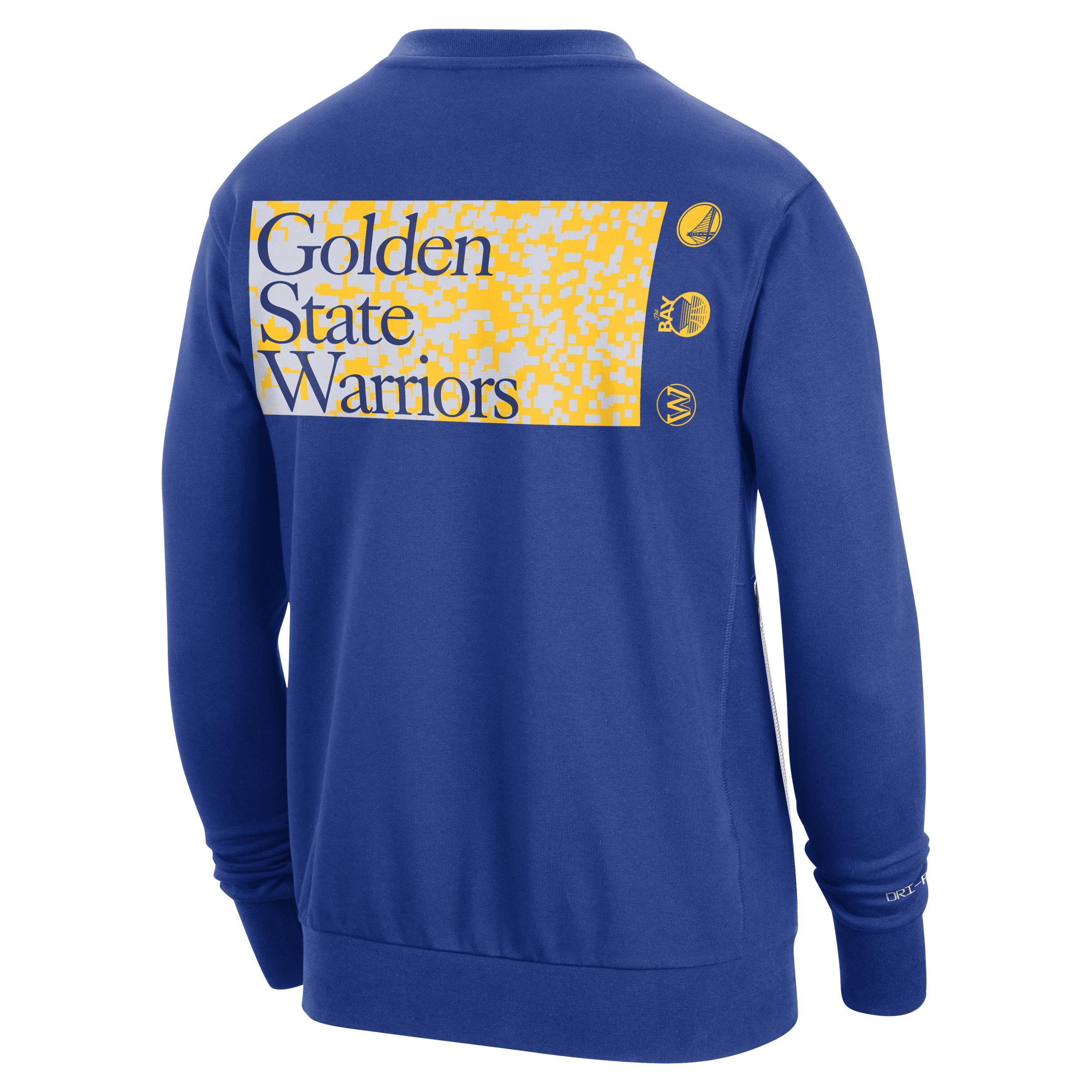 Golden State Warriors Standard Issue Nike Men's Dri-FIT NBA Crew-Neck Sweatshirt Product Image