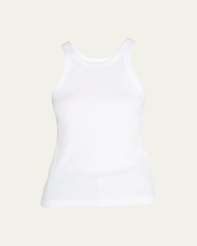 Toteme Curved Rib Tank White. (also in L, XS). Product Image