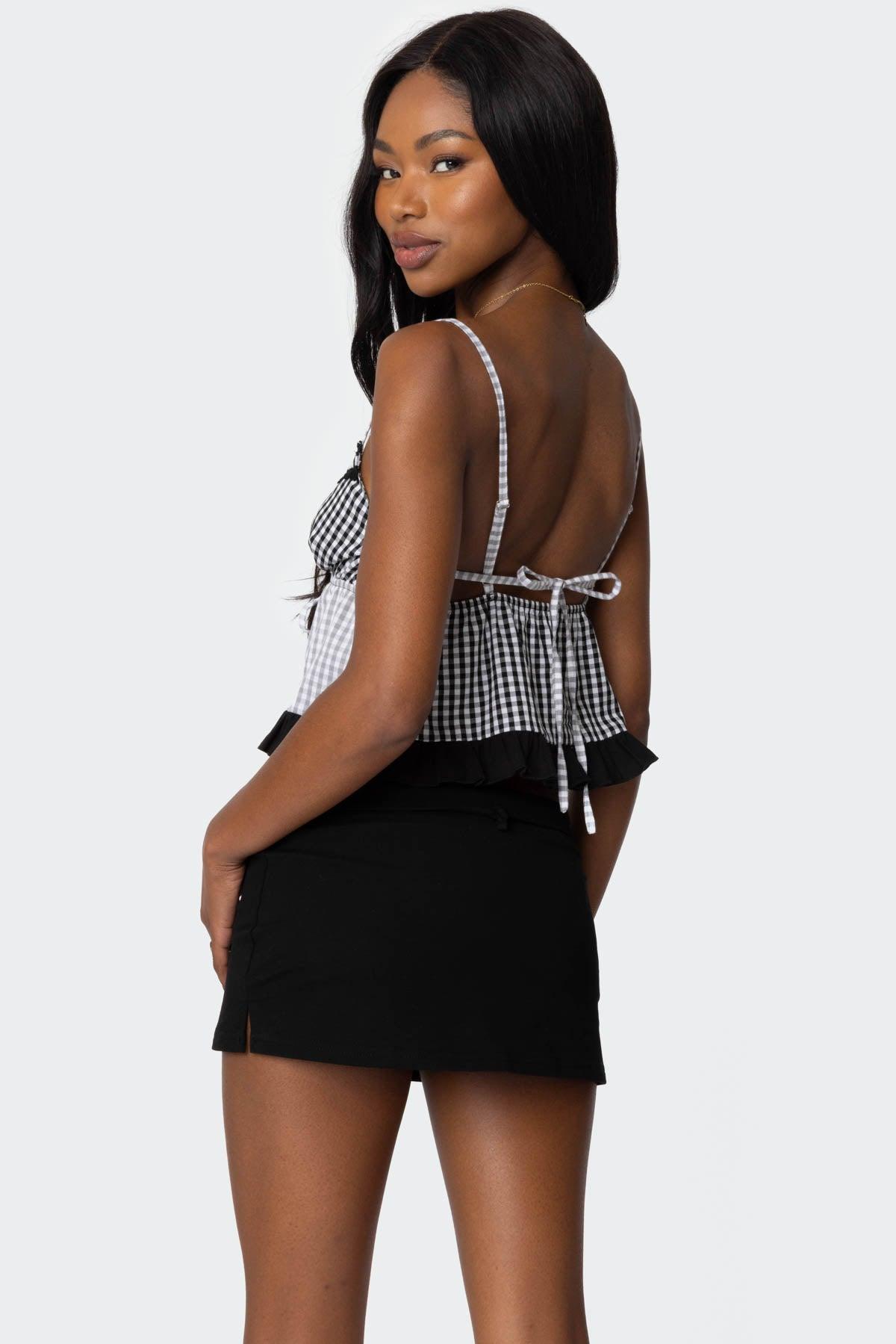 Joanne Mixed Gingham Tank Top Product Image