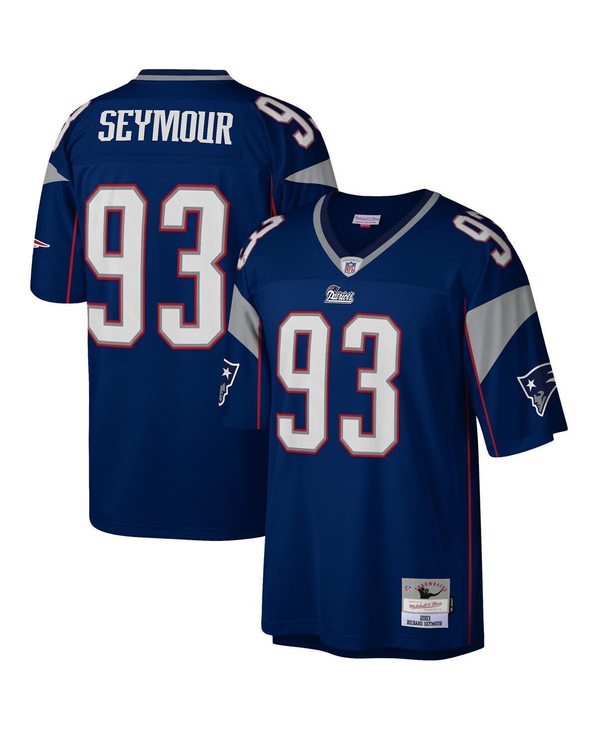 Mens Mitchell & Ness Richard Seymour New England Patriots Legacy Replica Jersey Blue Product Image