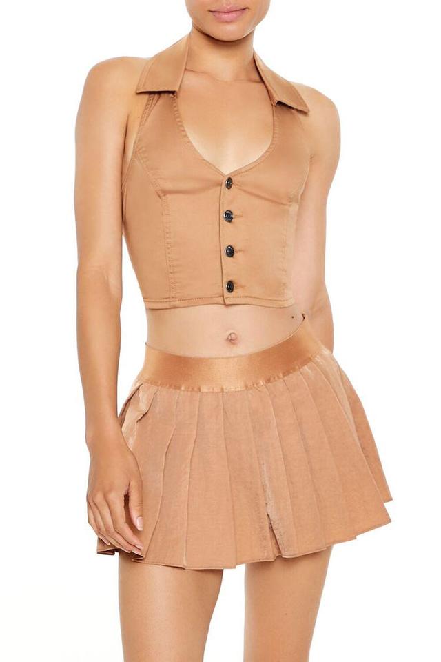 Twill Halter Crop Top | Forever 21 Product Image