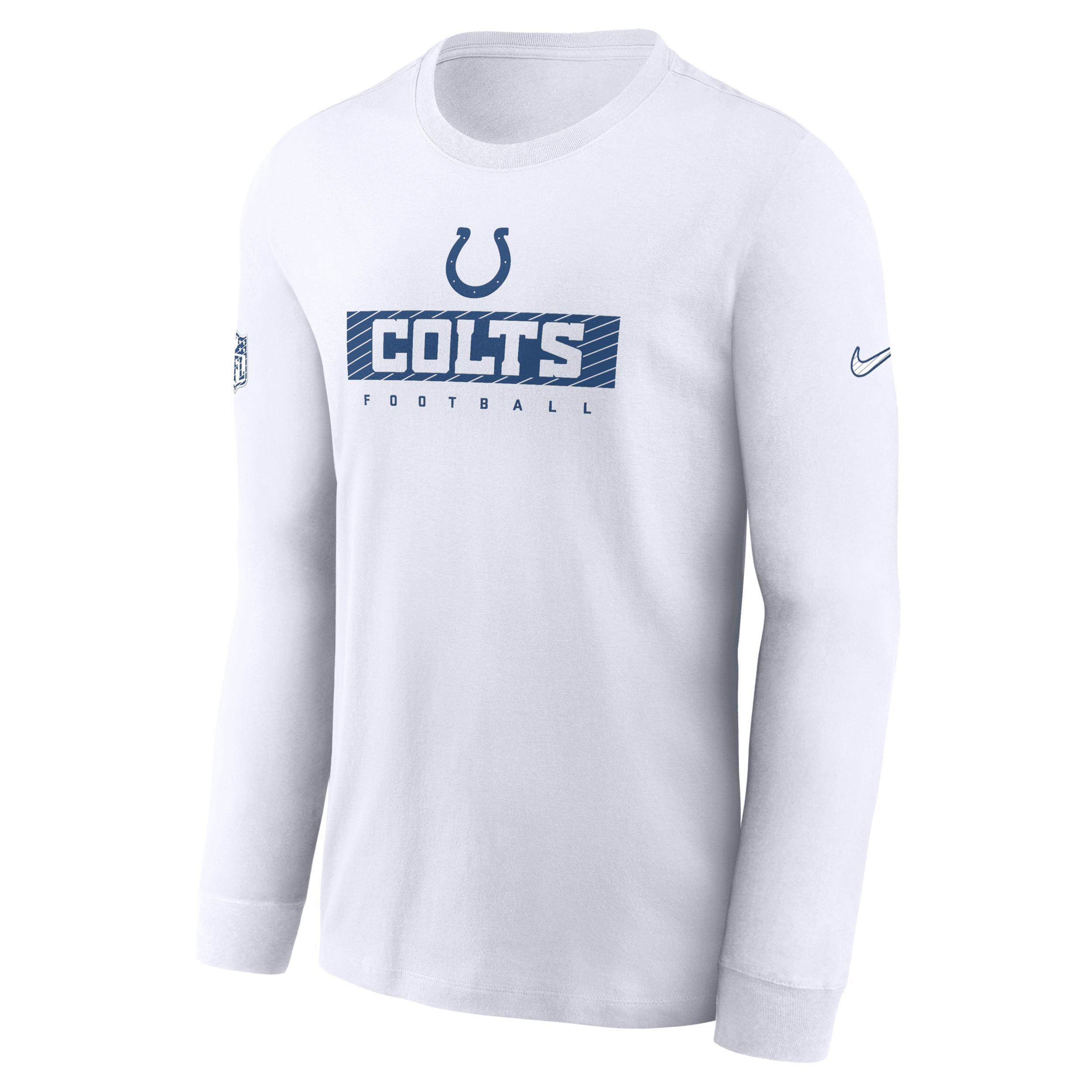 Indianapolis Colts Sideline Team Issue Nike Men's Dri-FIT NFL Long-Sleeve T-Shirt Product Image