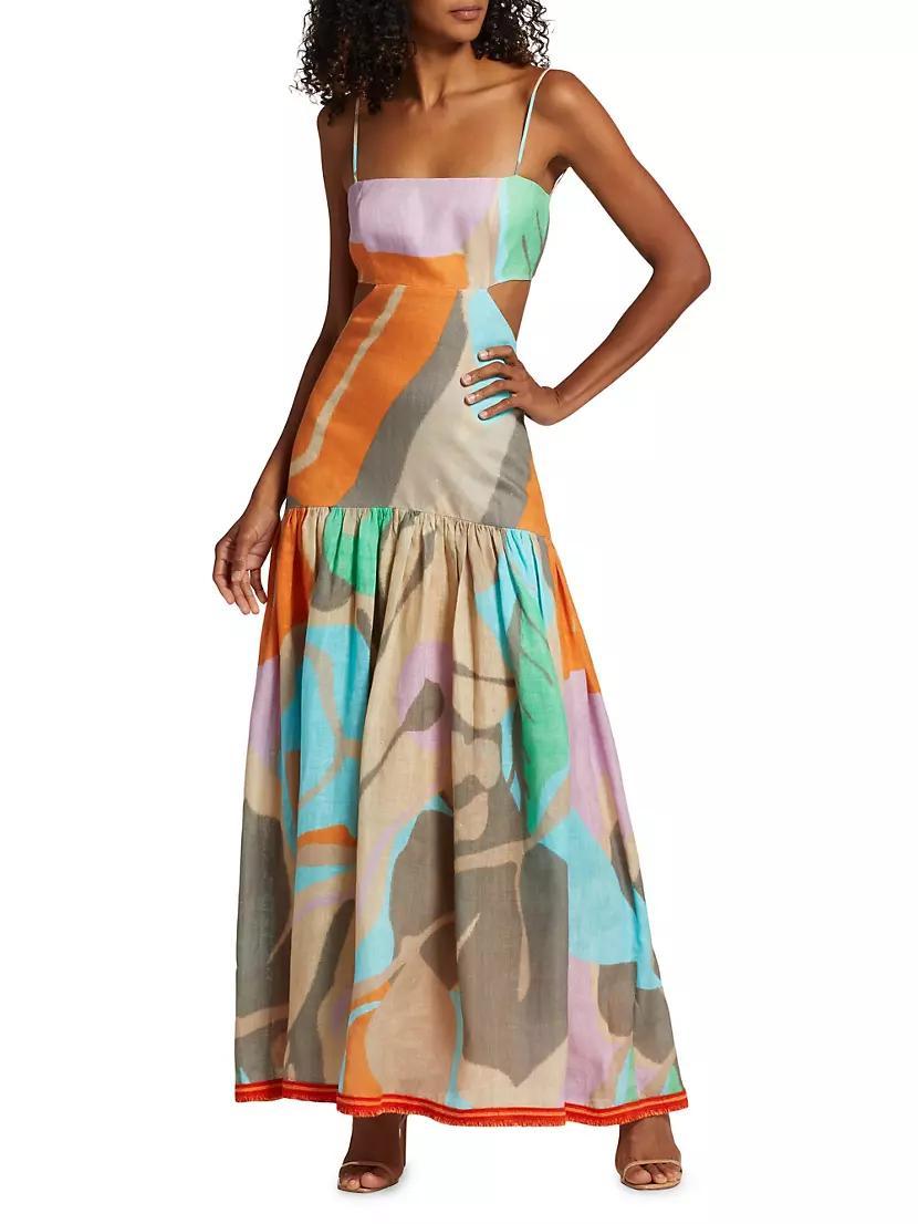 Shannon Printed Cut-Out Maxi Dress Product Image