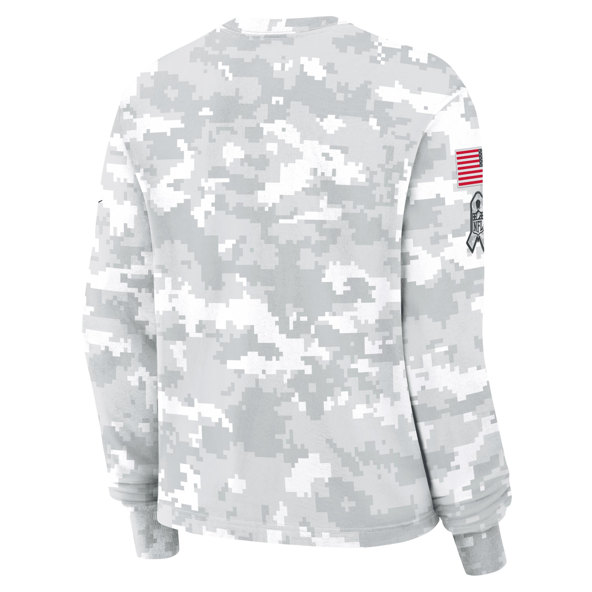 Kansas City Chiefs Salute to Service Edge Lockup Women's Nike Dri-FIT NFL Long-Sleeve T-Shirt Product Image