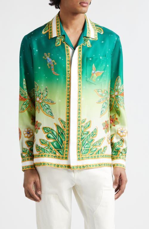 Mens Joyaux DAfrique Printed Silk Sport Shirt Product Image