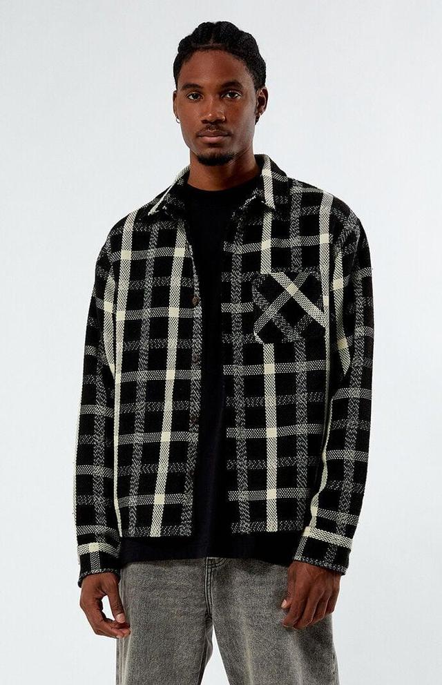 Men's Cropped Plaid Flannel Shirt Product Image