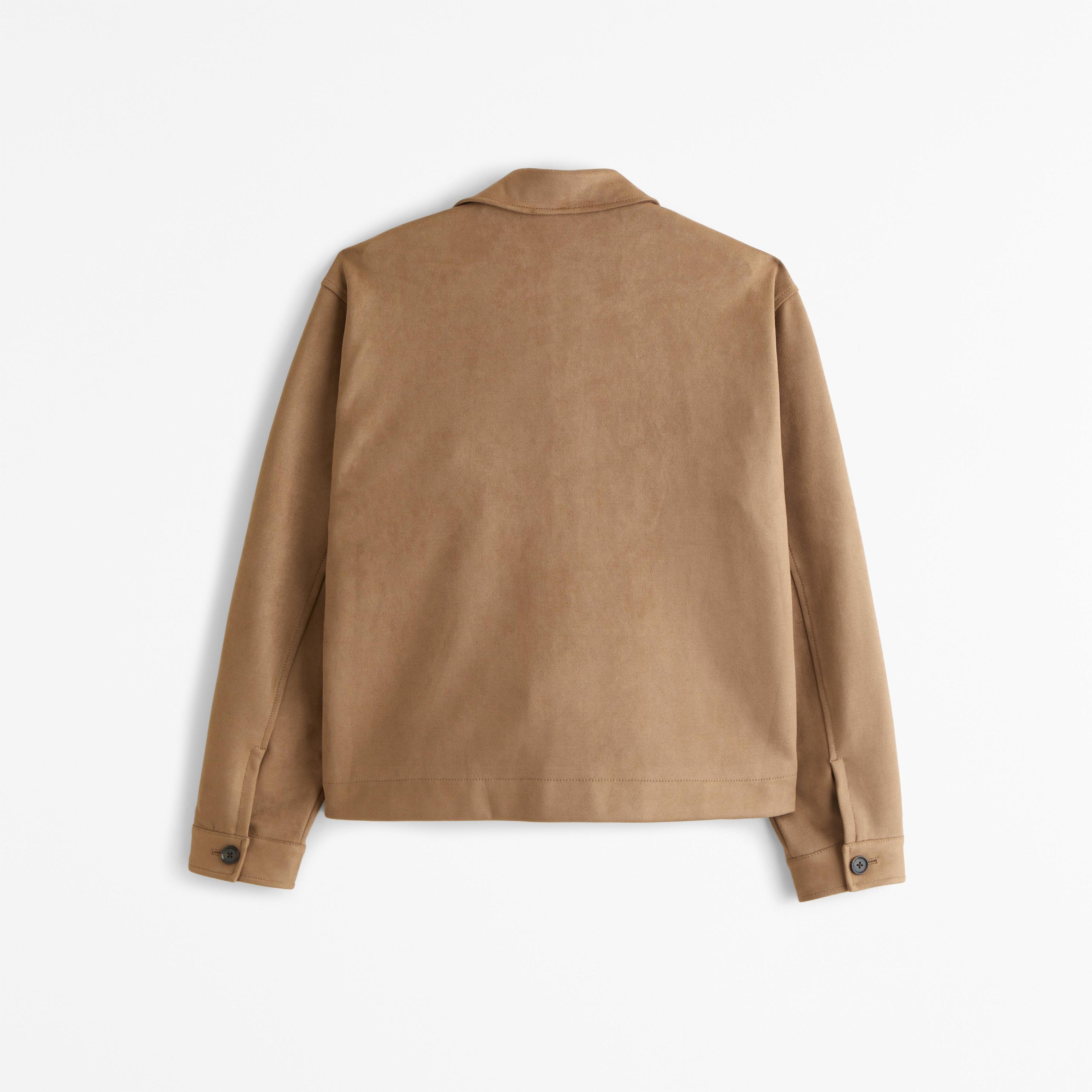 Cropped Vegan Suede Jacket Product Image