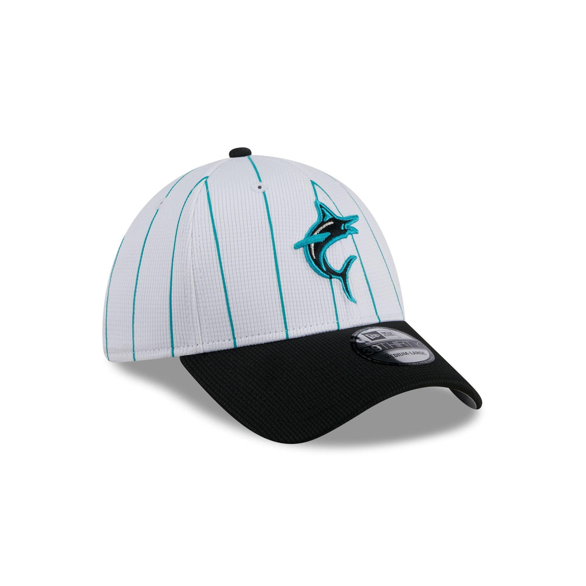 Miami Marlins 2024 Batting Practice 39THIRTY Stretch Fit Hat Male Product Image