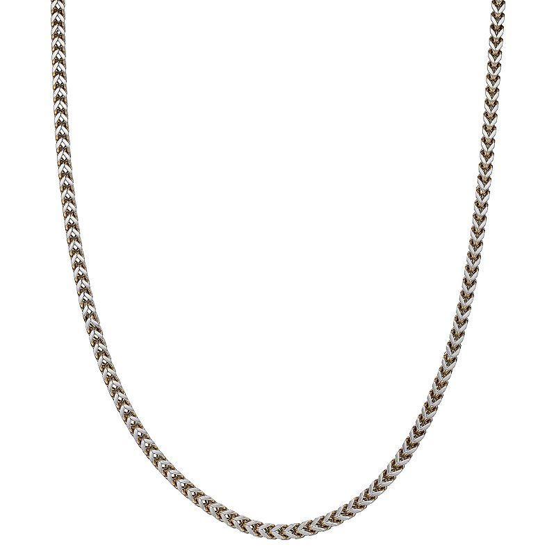 Mens LYNX Gold Tone Ion-Plated Stainless Steel Franco Chain Necklace Product Image