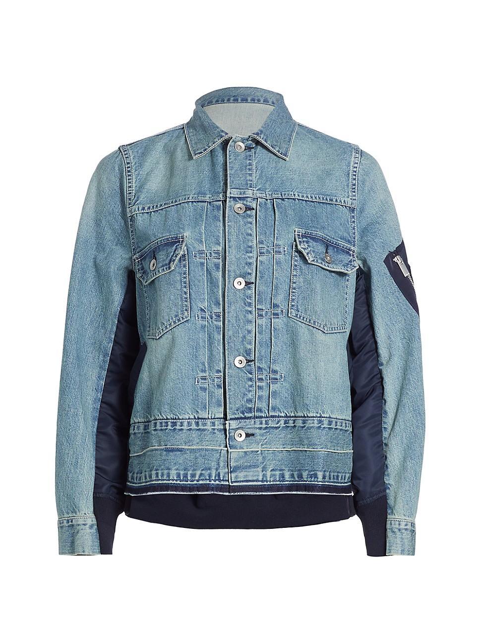 Womens Denim Twill Mix Media Jacket Product Image