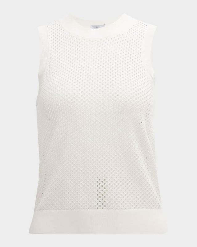 Mesh Pointelle Knit Tank Top Product Image