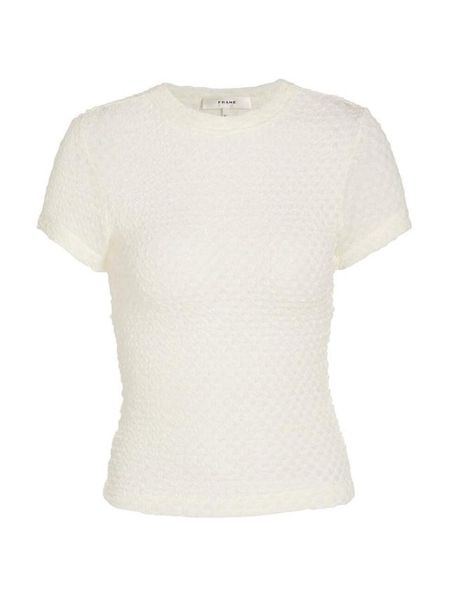 Womens Textured Mesh Baby T-Shirt Product Image