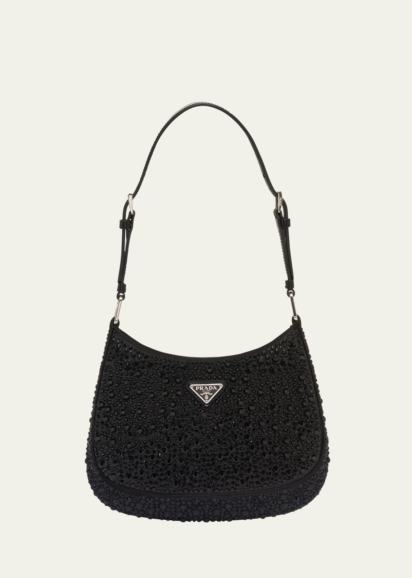 Womens Cleo Satin Bag With Crystals Product Image