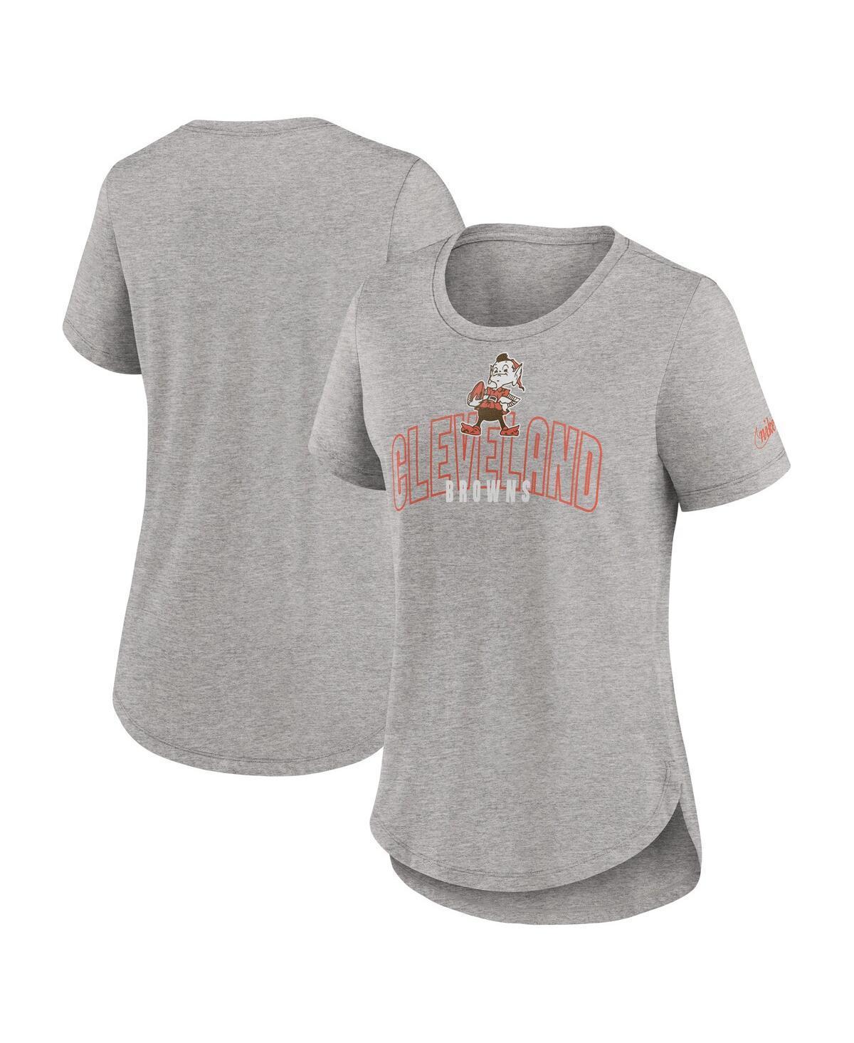 Womens Nike Heather Gray Las Vegas Raiders Fashion Tri-Blend T-Shirt Product Image