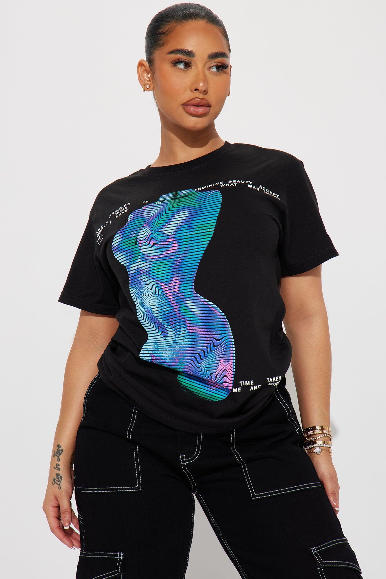 Feminine Beauty Graphic Tshirt - Black Product Image