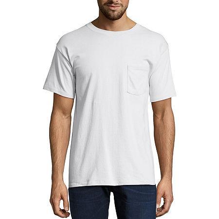 Hanes Mens Beefy-T Short Sleeve Pocket Tee, X-large , Blue Product Image