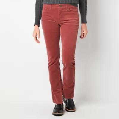 St. John's Bay Womens Mid Rise Straight Corduroy Pant - Tall Product Image