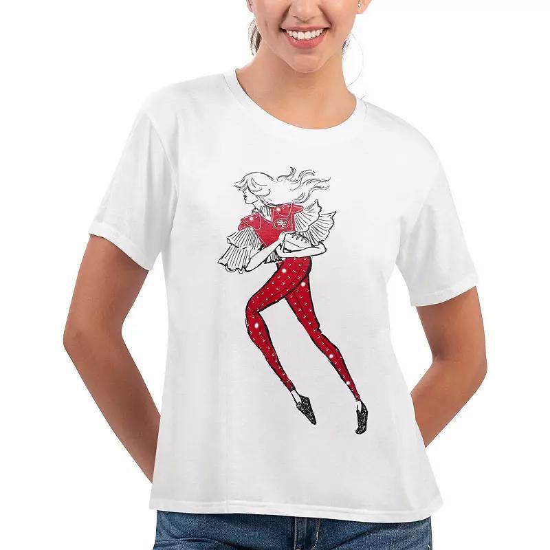 Womens G-III 4Her by Carl Banks White San Francisco 49ers Play The Ball T-Shirt Product Image