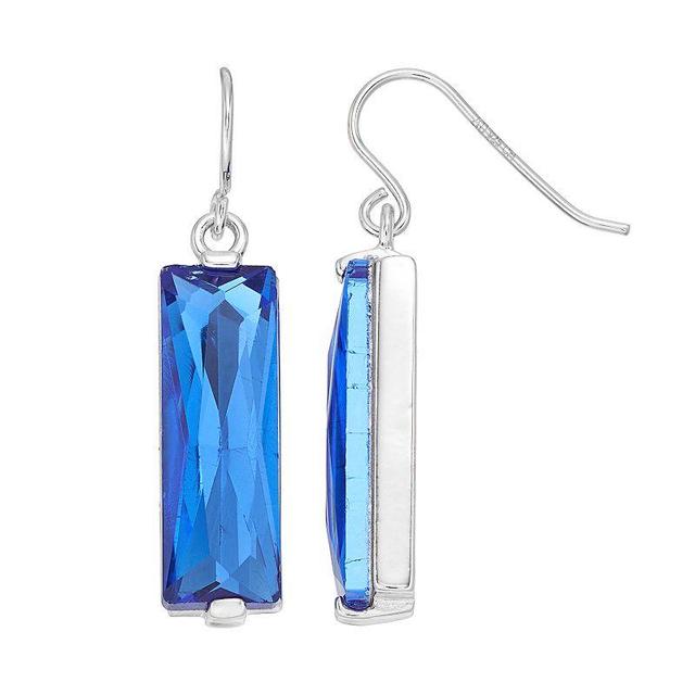 Giani Bernini Crystal Rectangle Drop Earrings in Sterling Silver, Created for Macys Product Image