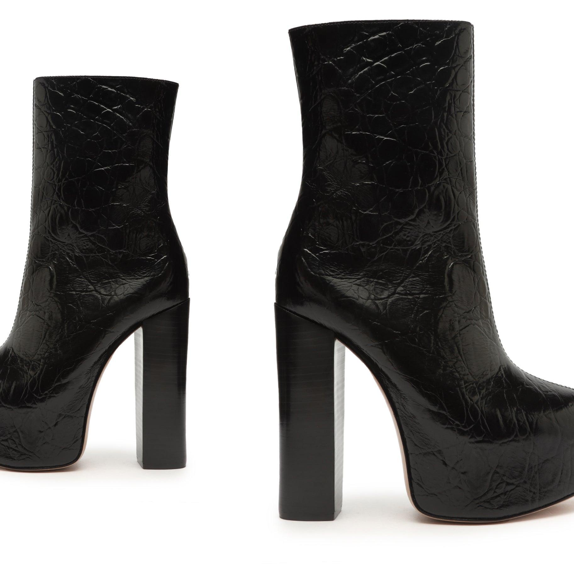 Leighton Crocodile-Embossed Leather Bootie Product Image