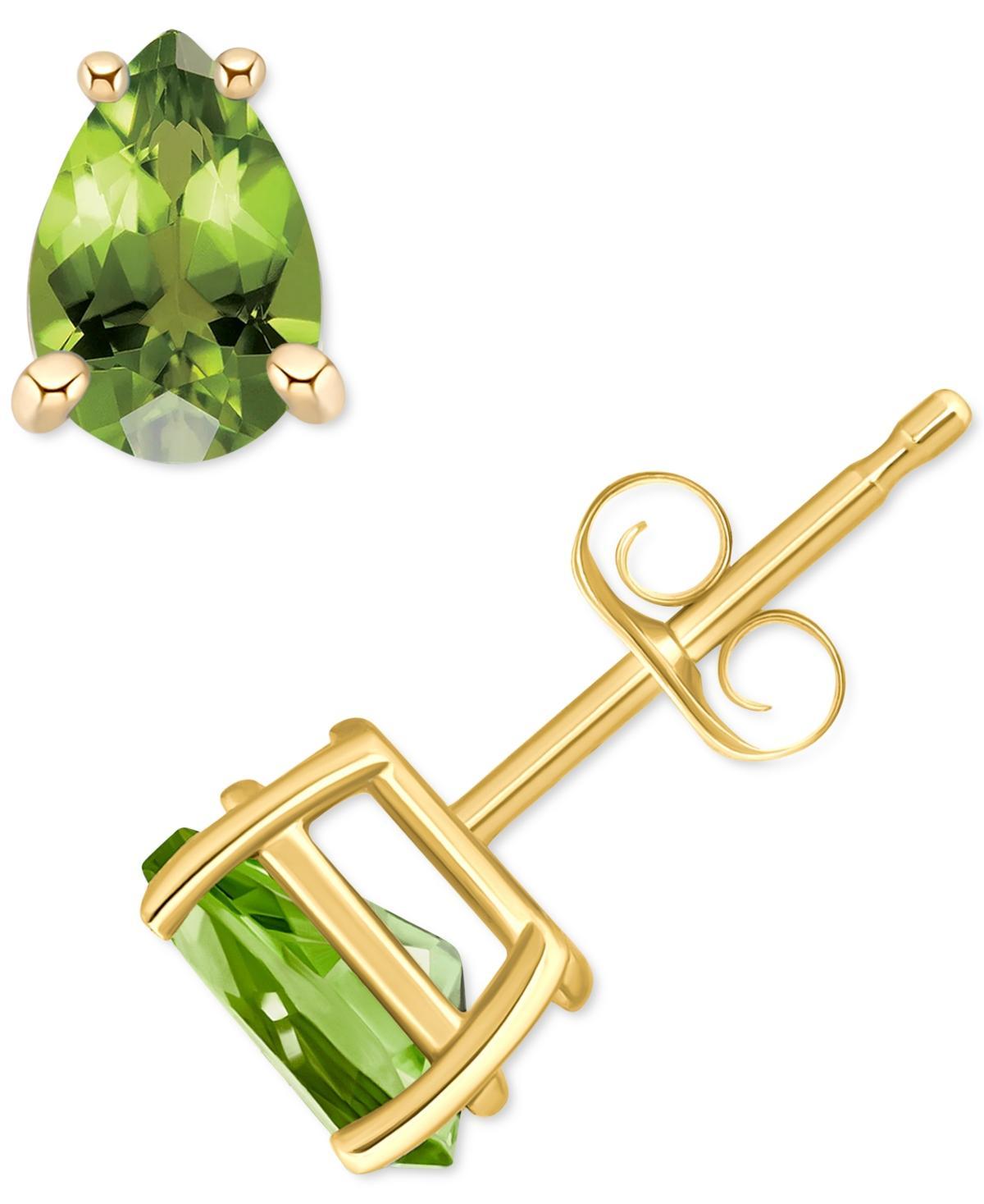 Celebration Gems 14k Gold Gemstone Stud Earrings, Womens, Peridot Product Image