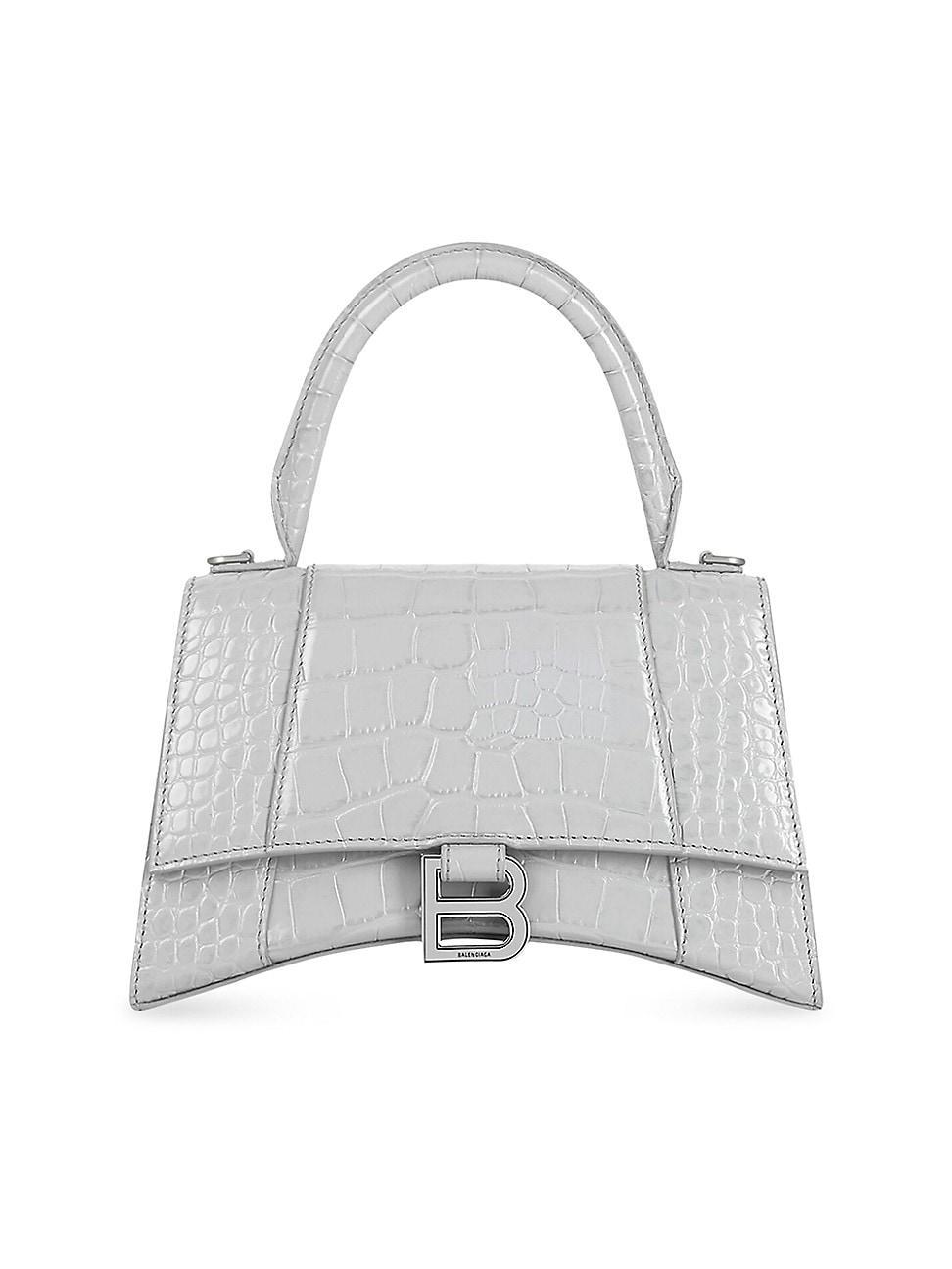 Womens Hourglass Small Handbag Crocodile Embossed Product Image