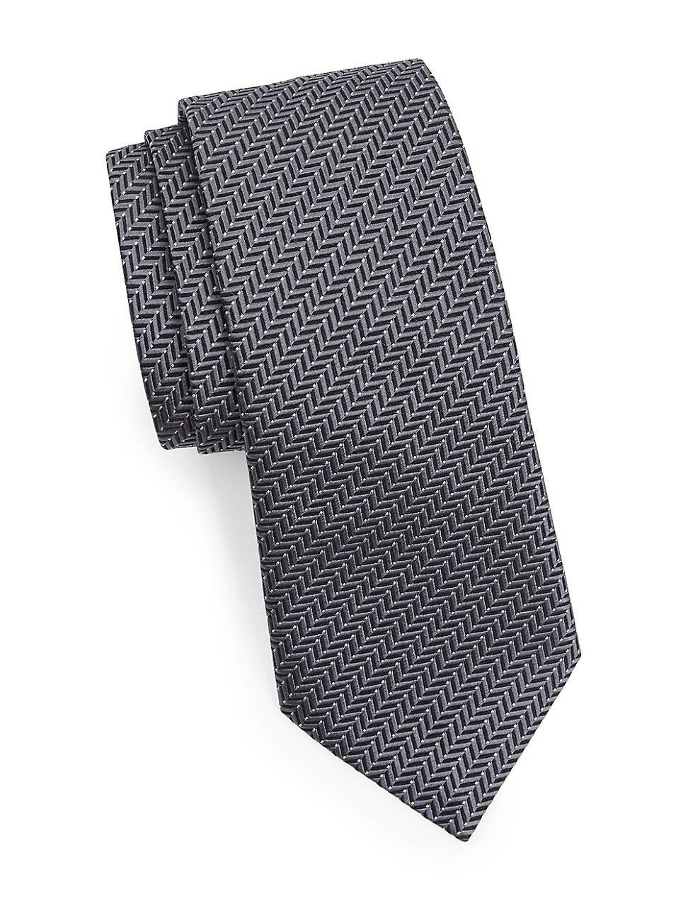 Mens Chevron Jacquard Silk Tie Product Image