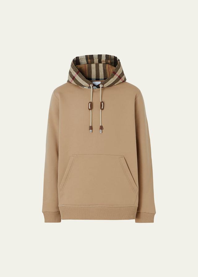 burberry T-Fit Check Cotton Hoodie Product Image