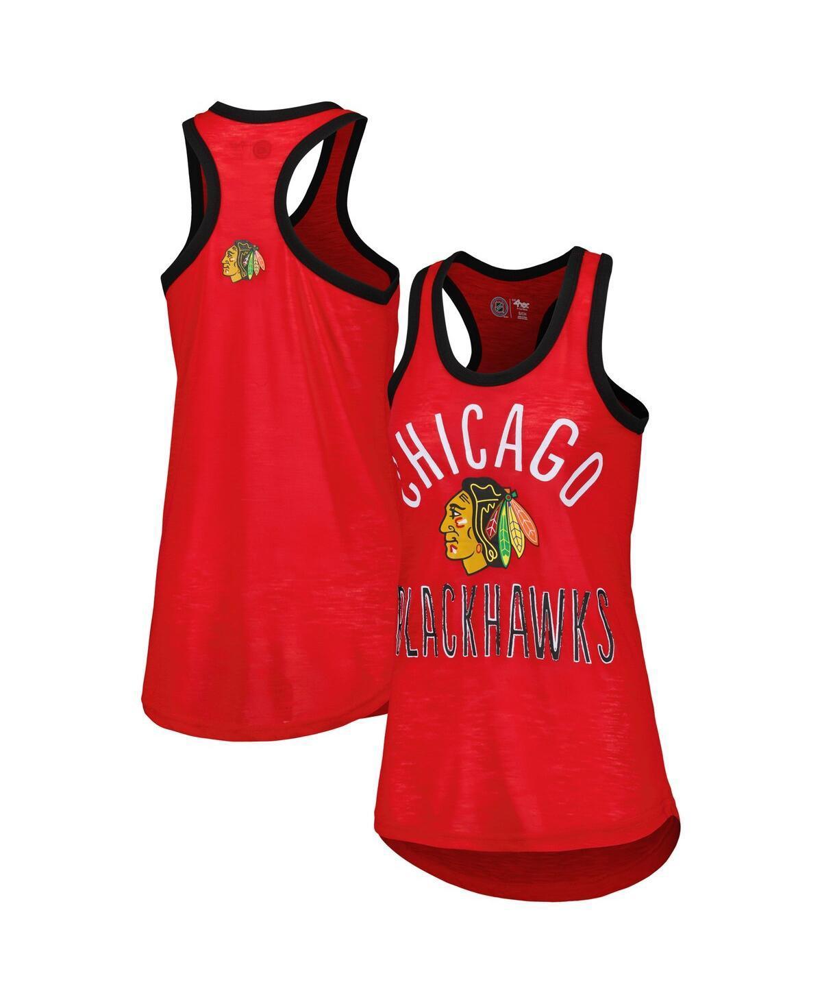 Womens G-III 4Her by Carl Banks Chicago Blackhawks First Base Racerback Scoop Neck Tank Top Product Image