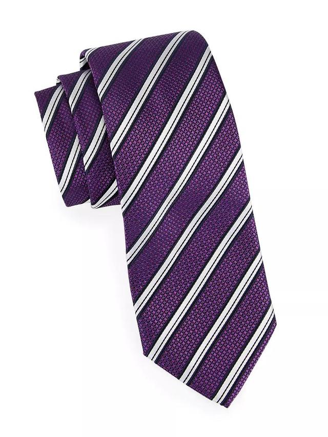 Striped Cotton & Silk Tie Product Image