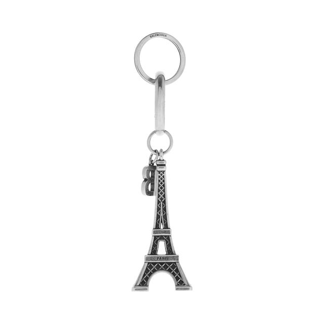 Paris Souvenir Eiffel Bag Charm/keychain in Antique Silver Product Image