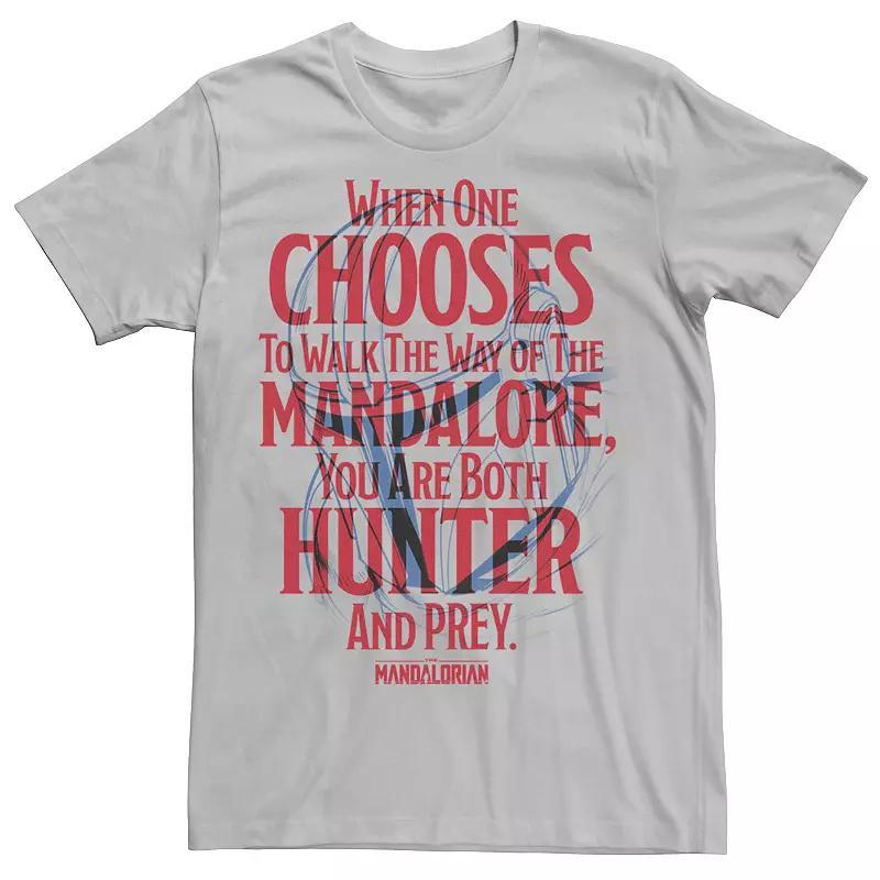 Mens Star Wars The Mandalorian You Are Both Hunter And Prey Tee Product Image