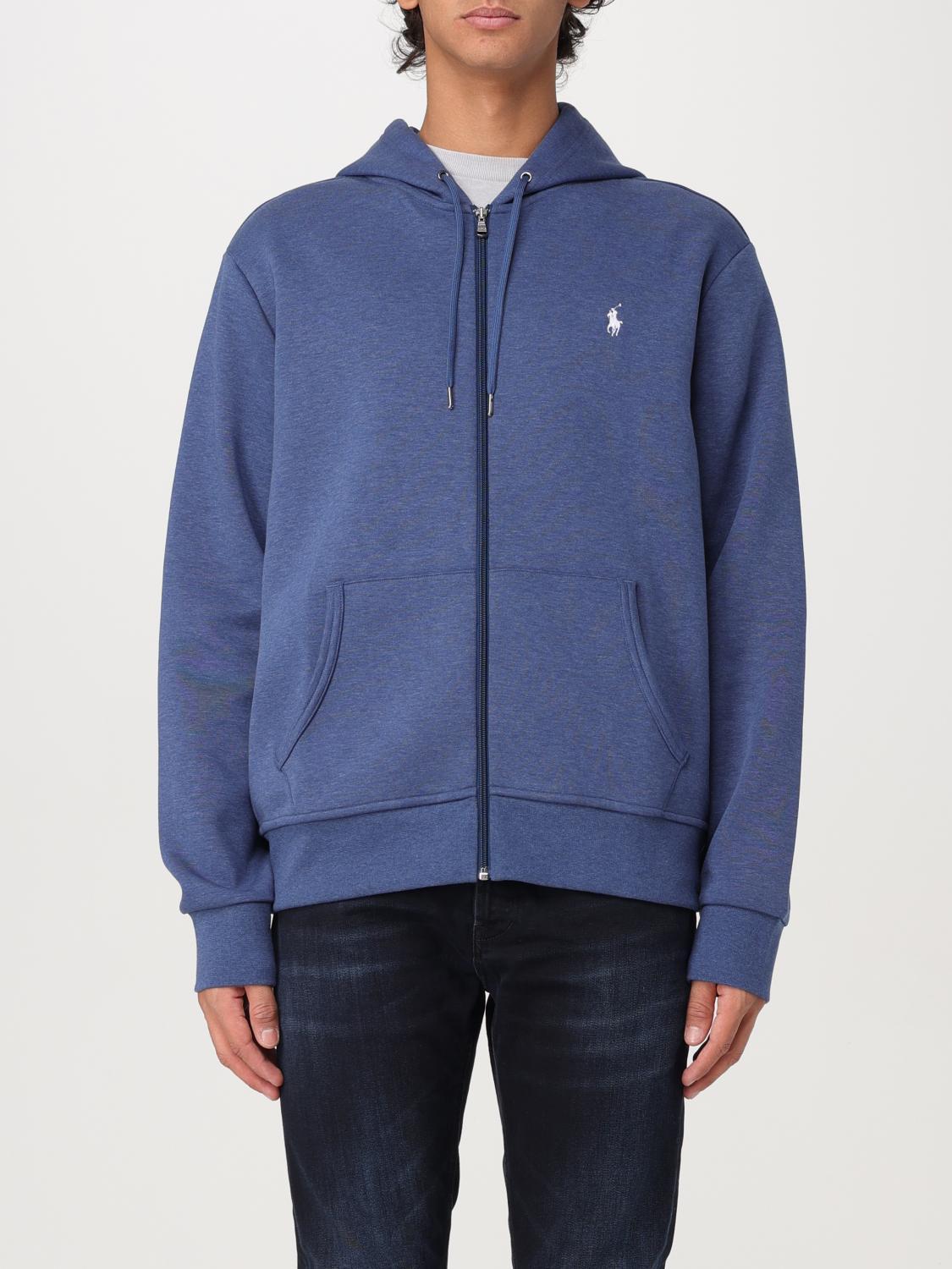 POLO RALPH LAUREN Pony Embroidered Zipped Hoodie In Blue Product Image