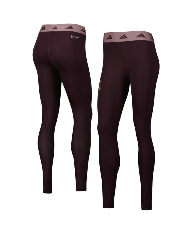 Womens adidas Maroon Germany National Team Dna Aeroready Tights Product Image