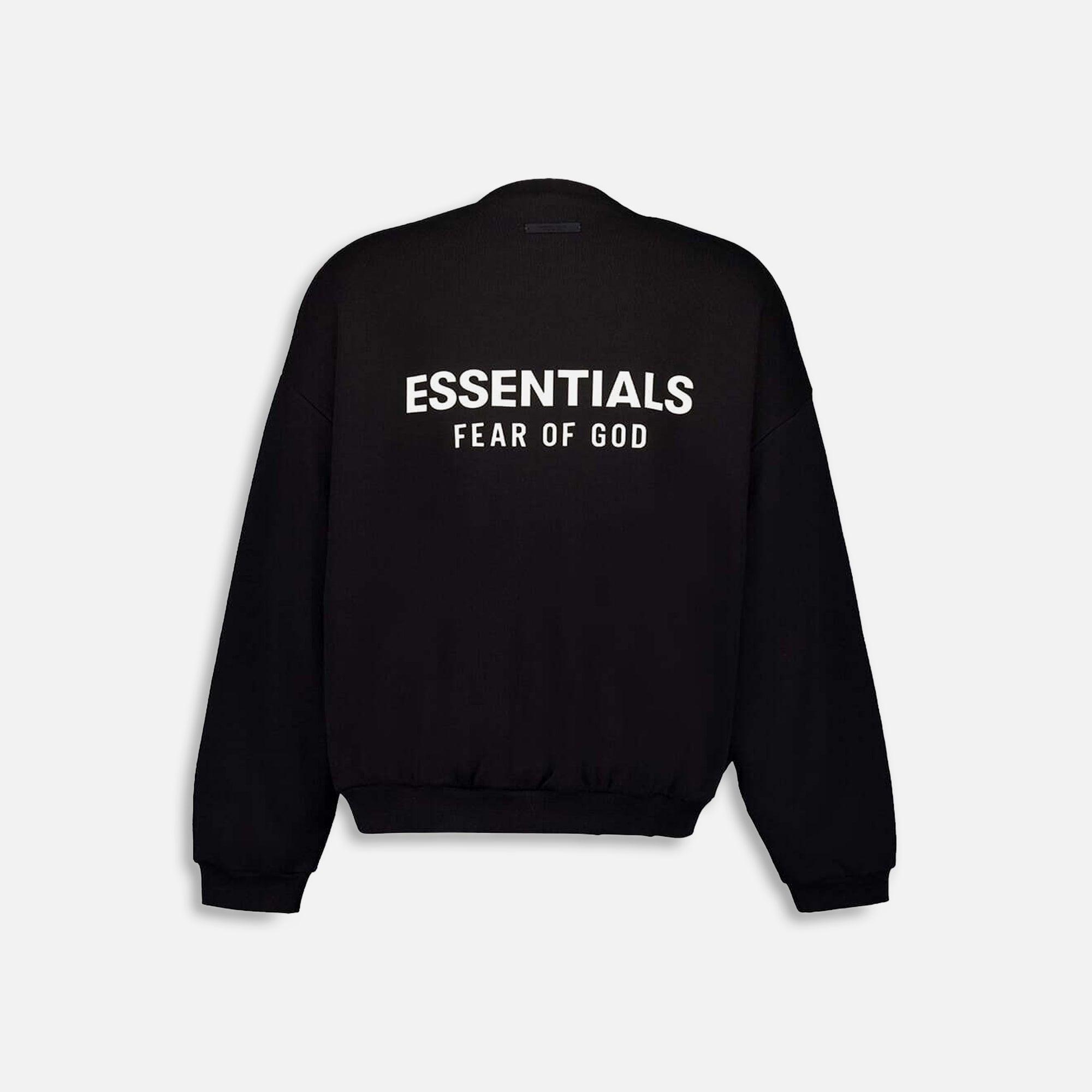 Essentials Fleece Crewneck - Black Male Product Image