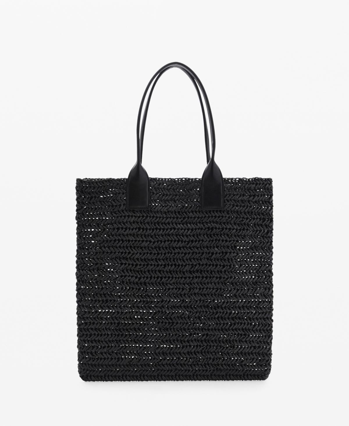 Mango Womens Natural Fiber Shopper Bag Product Image