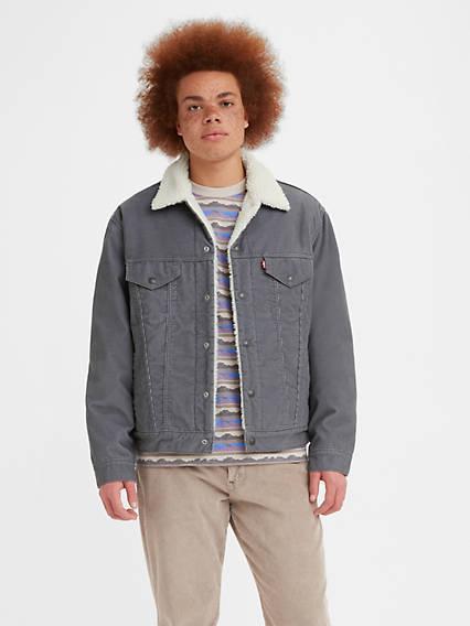 Levis Vintage Relaxed Fit Sherpa Corduroy Trucker Jacket - Mens Product Image