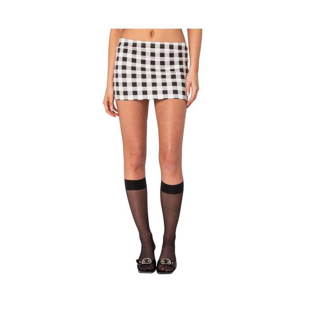 Edikted Womens Junie Gingham Printed Mini Skirt Product Image